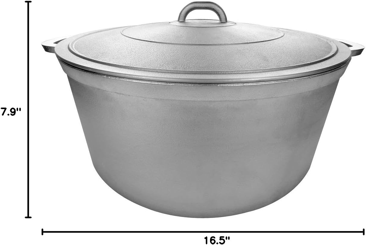 Uniware 9900 Super Quality Aluminum Caldero,Dutch Oven, 23.4 QT,Silver (42cm (16.5-Inch))