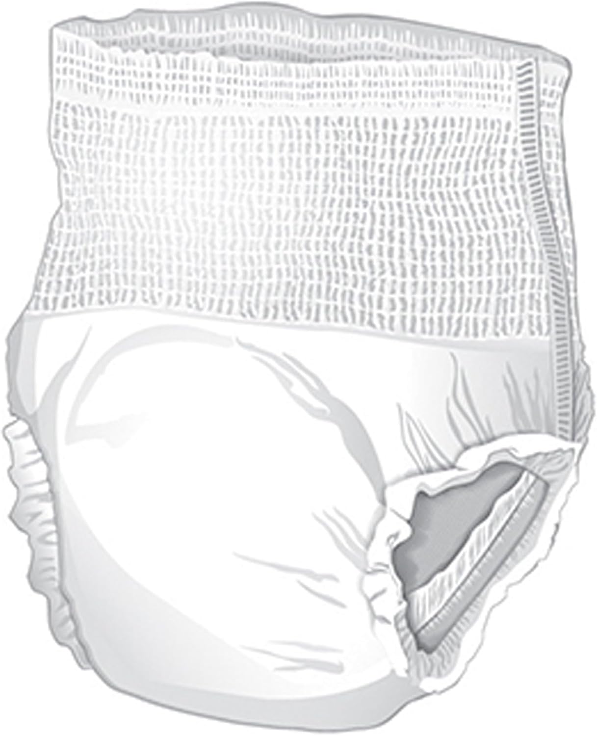 McKesson Super Adult Incontinence Underwear, Medium, Moderate, 44 in, 80 ct