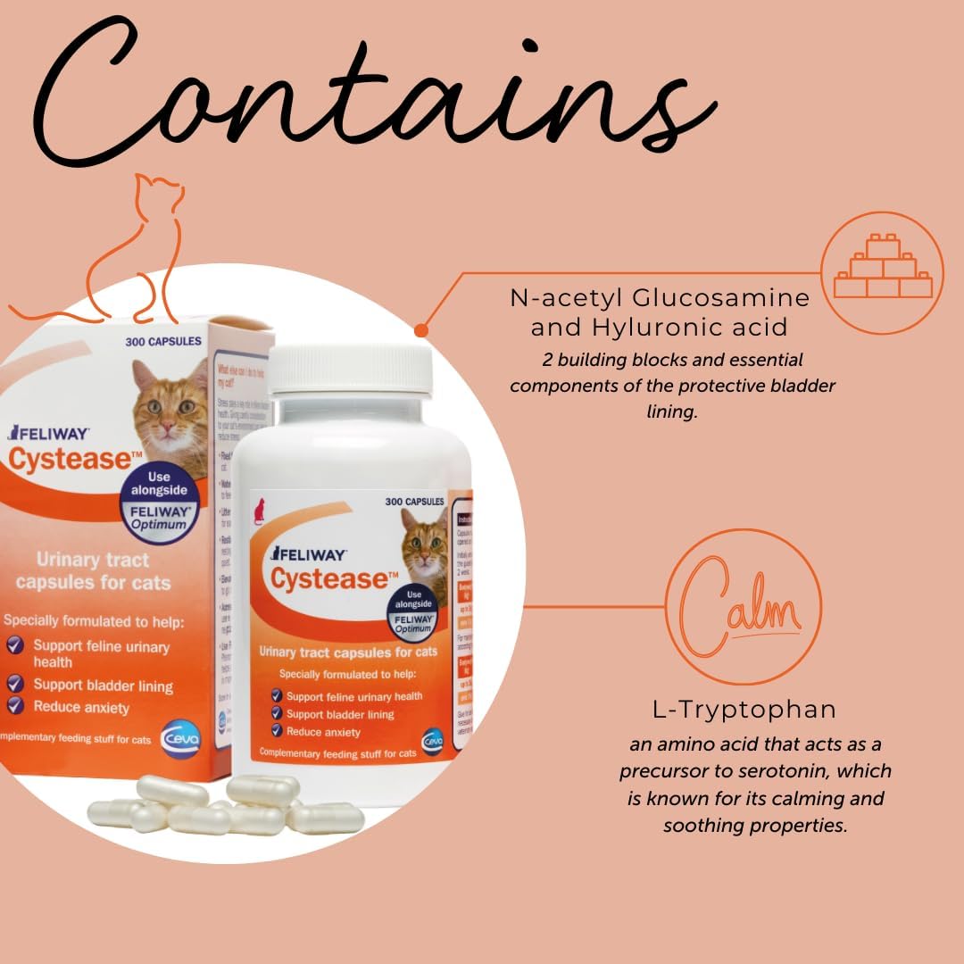 FELIWAY Cystease Advanced Urinary Tract Support for Cats (Pot Size: 30 Tablets)