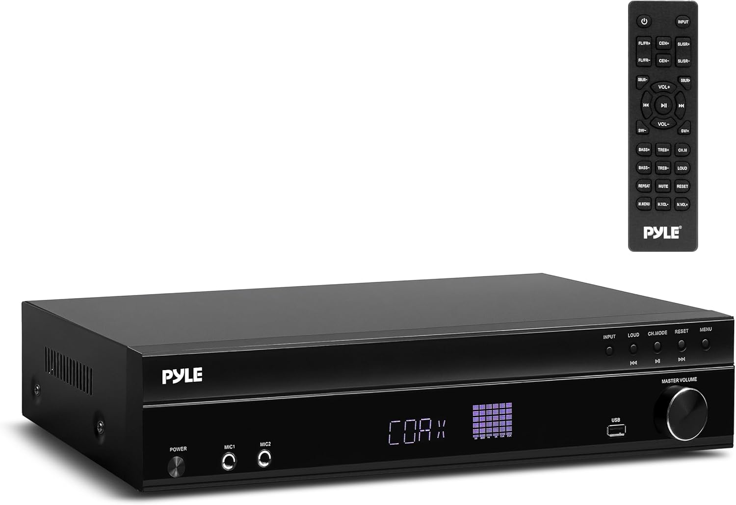Pyle 5.2 Channel Bluetooth Home Theater Amplifier, 240 watts Peak Power, Microphone Input with Echo for Karaoke, ARC Hi-Def Input