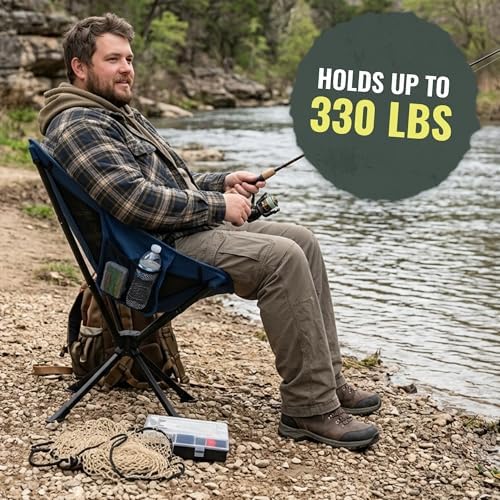360 Swivel Camping Chair, Folding Portable Outdoor Camp Chair | A 360-degree swivel camping chair that turns to face the action