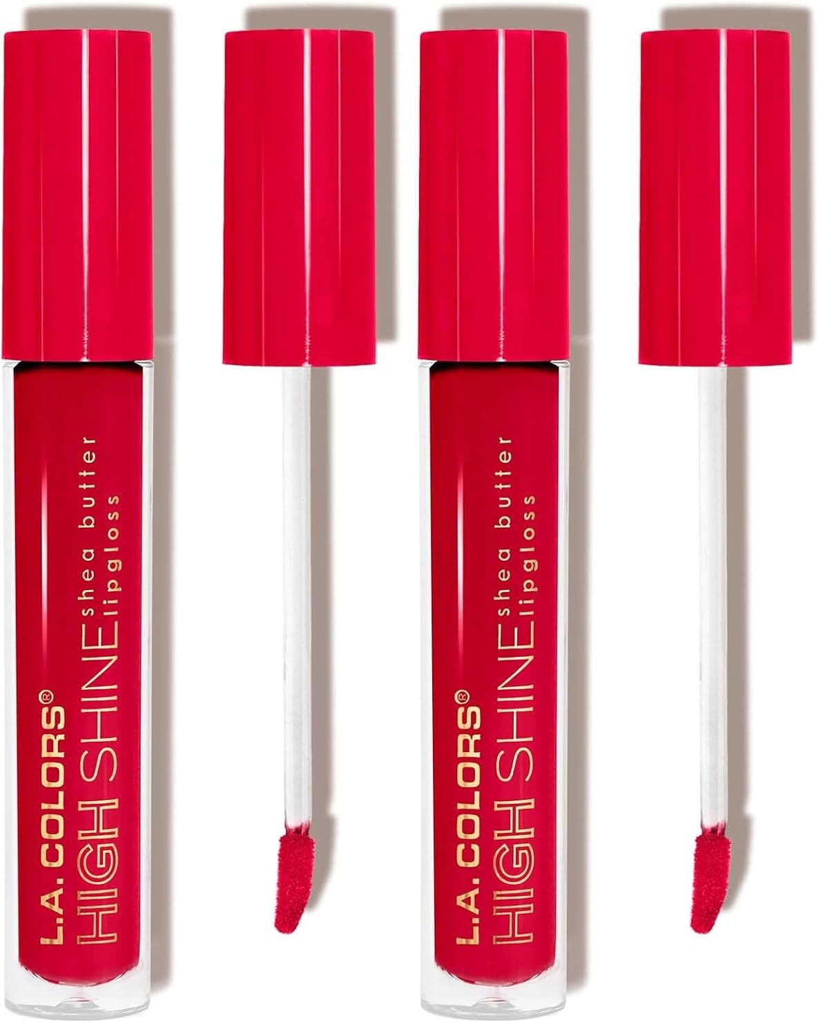 L.A. COLORS High Shine Shea Butter Lip Gloss, Baby Cakes, 0.14 Oz