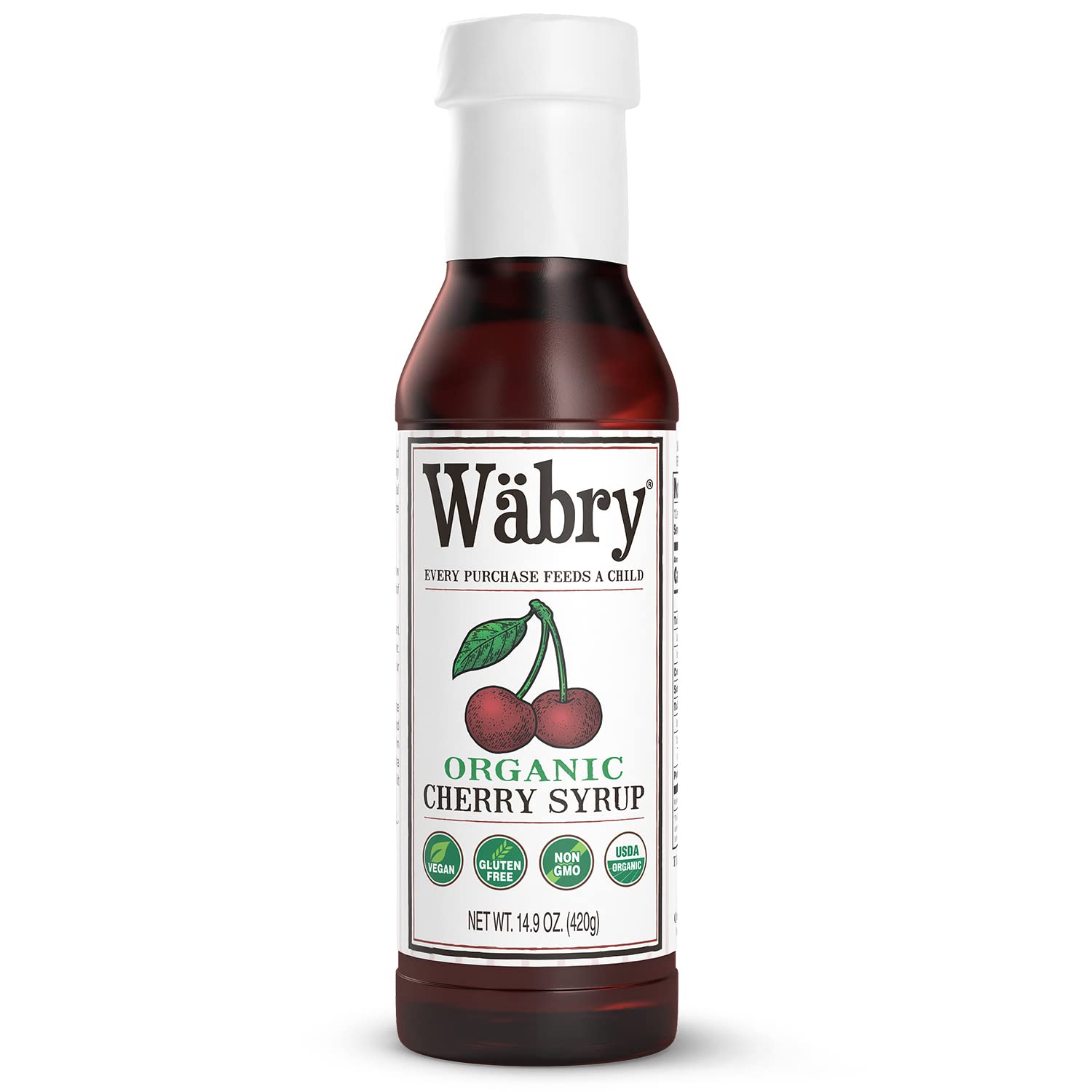Wäbry Blueberry Syrup – 14.9oz (420g), Natural Fruit Flavor Organic Snow Cone Syrup for Drizzling on Shaved Ice, Waffles, Ice Cream & Lattes, Non-GMO, Dye-Free Vegan Syrups, 12 Servings Per Bottle