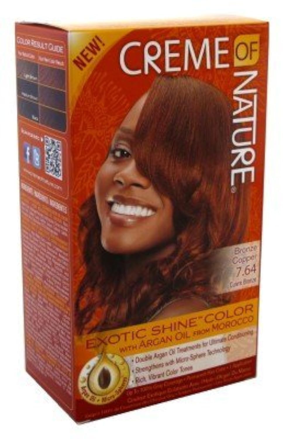 Creme of Nature, Exotic Shine Hair Color, 9.2 Light Caramel Brown, with Argan Oil from Morocco, 1 Application