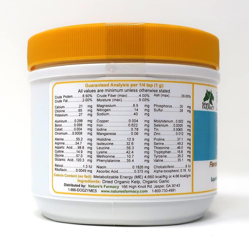 Dogzymes Organic Norwegian Kelp for Pets, a Valuable Nutrition Source Rich in Iodine to Support Gland Function, Especially The Thyroid (3 Pound)