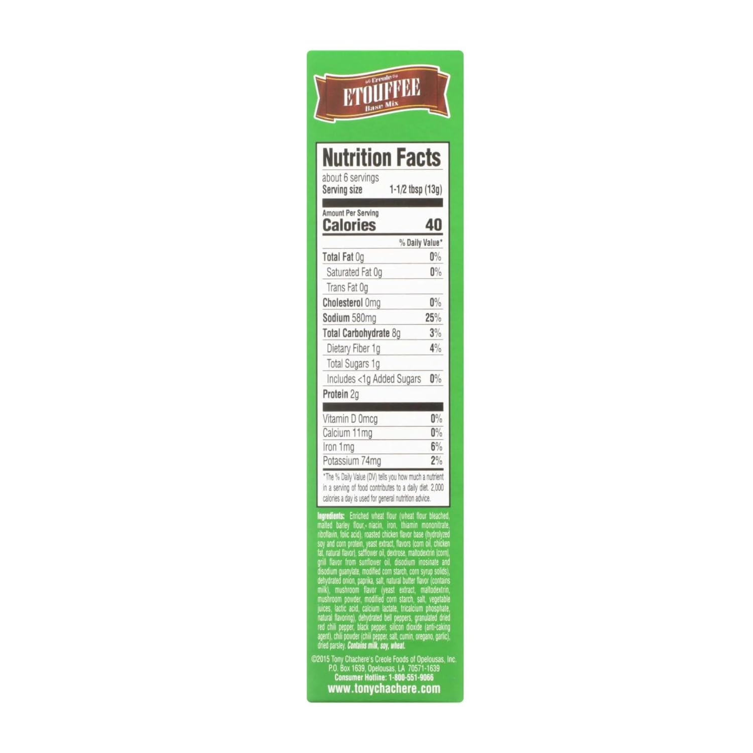Tony Chachere's Etouffee Mix, 2.75 Ounces (Pack of 1)