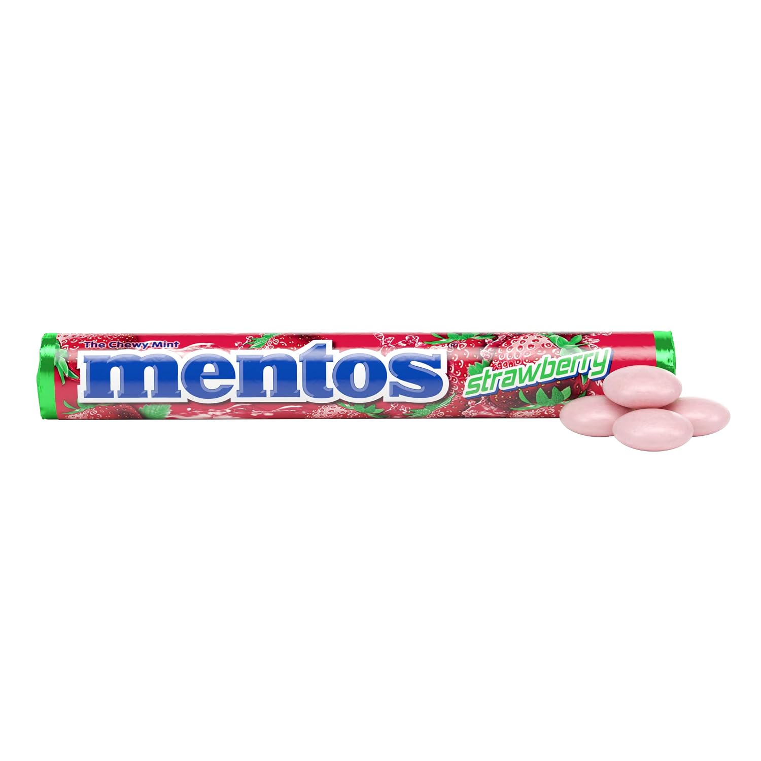 Mentos Chewy Mint Candy Roll, Cinnamon, 14 Pieces Per Roll, 15 Count Pack