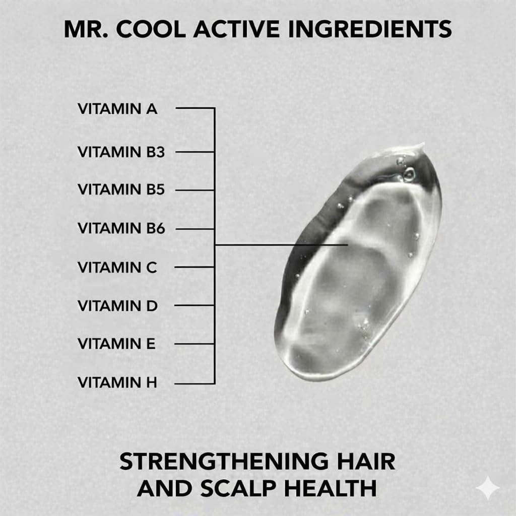 Hair Situation Mr. Cool Wet Look Strong Hold Hair Styling Hair Gel, High Shine, Anti-Humidity Shield, Anti-Frizz Fly Away, Alcohol-Free