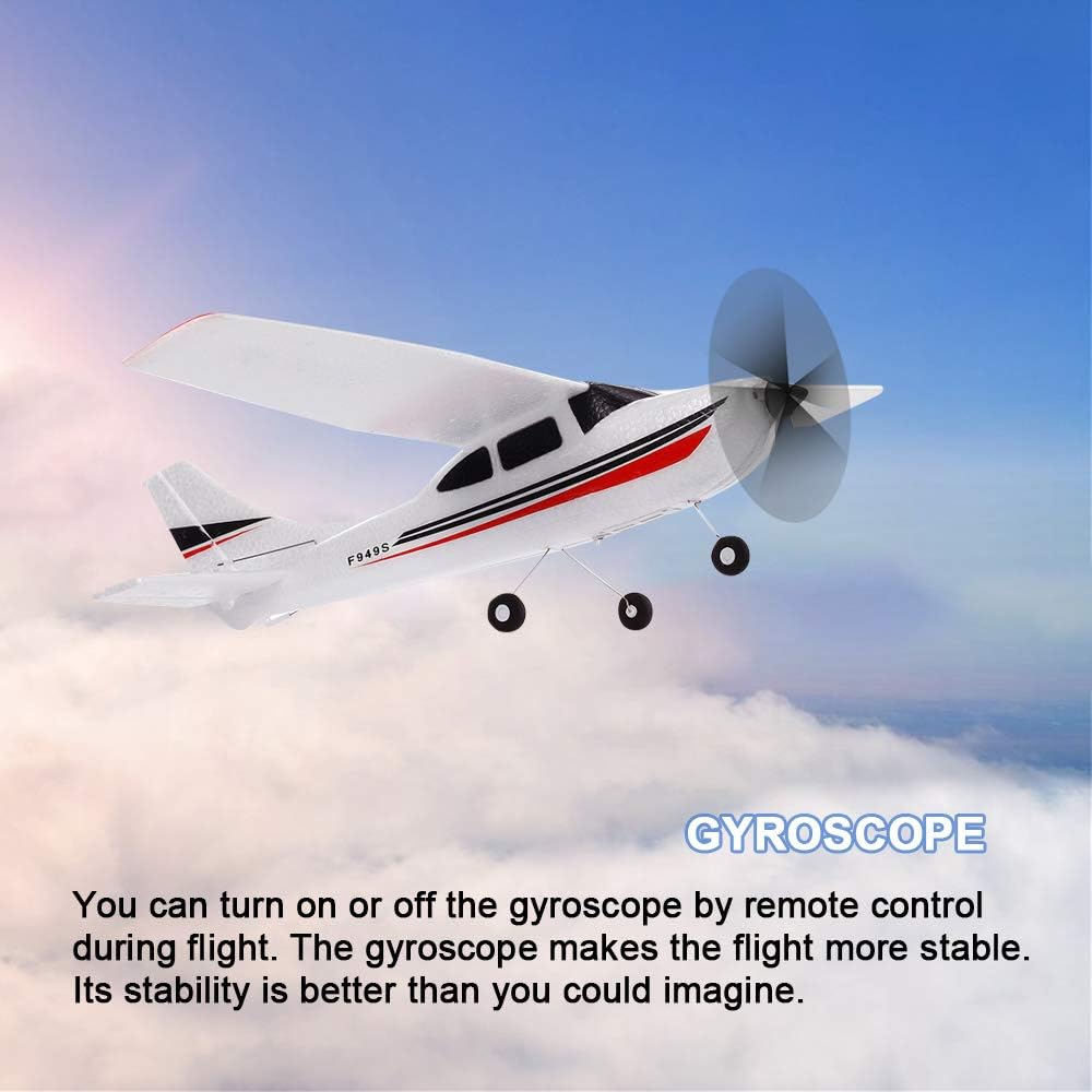 GoolRC WLtoys F949S RC Airplane, 2.4Ghz 3CH RC Plane with Gyroscope, EPP Remote Control Airplane, Easy to Fly RC Aircraft with 3 Batteries