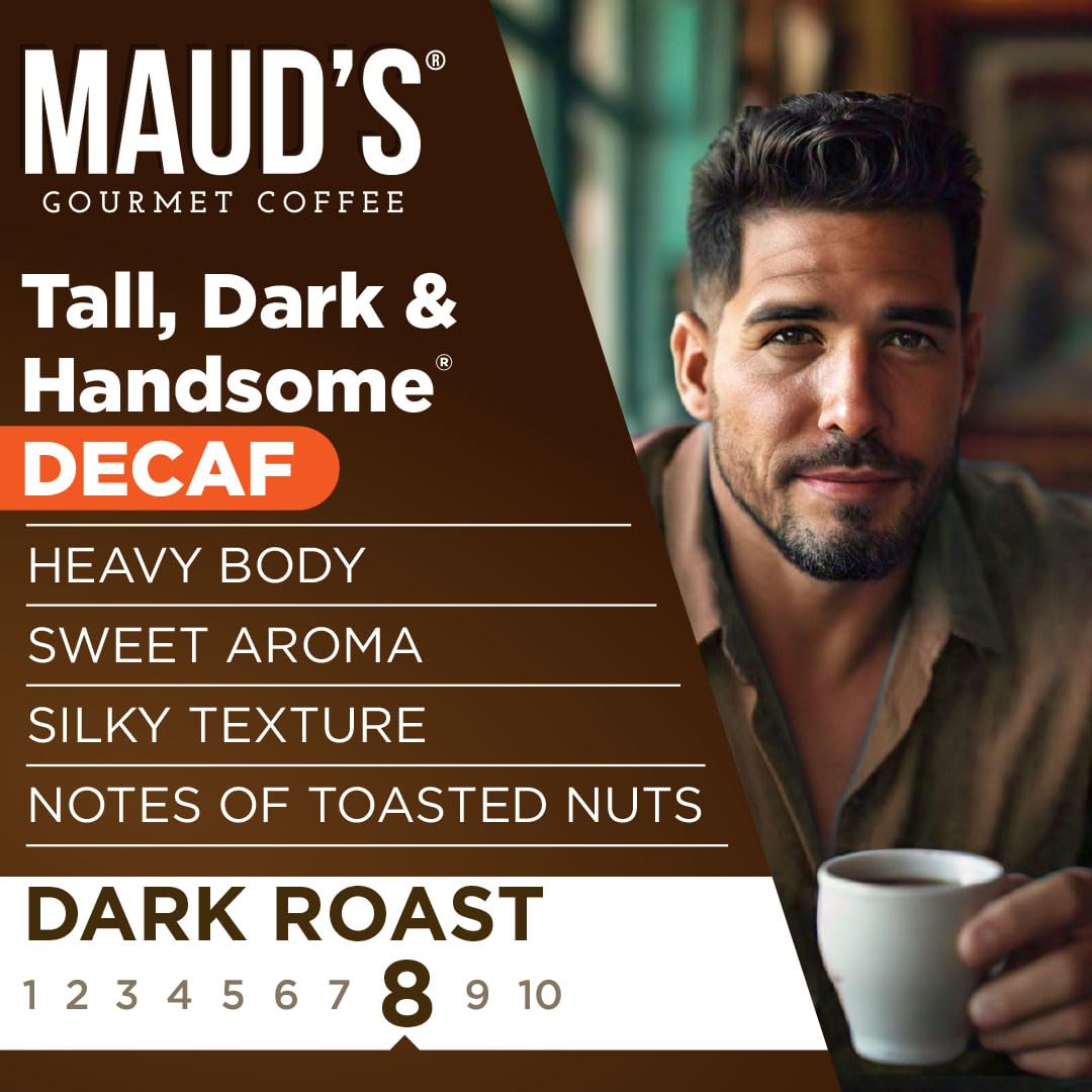 Maud’s Decaf Dark Roast Coffee Pods, 100ct | Decaffeinated Coffee in Single Serve Pods – Compatible with Keurig Coffee Makers