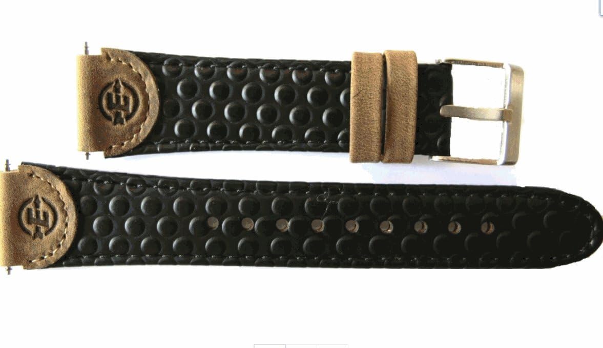 Timex Expedition Water Resistant Leather Watch Band, Black, Brown, Pebbled 19mm