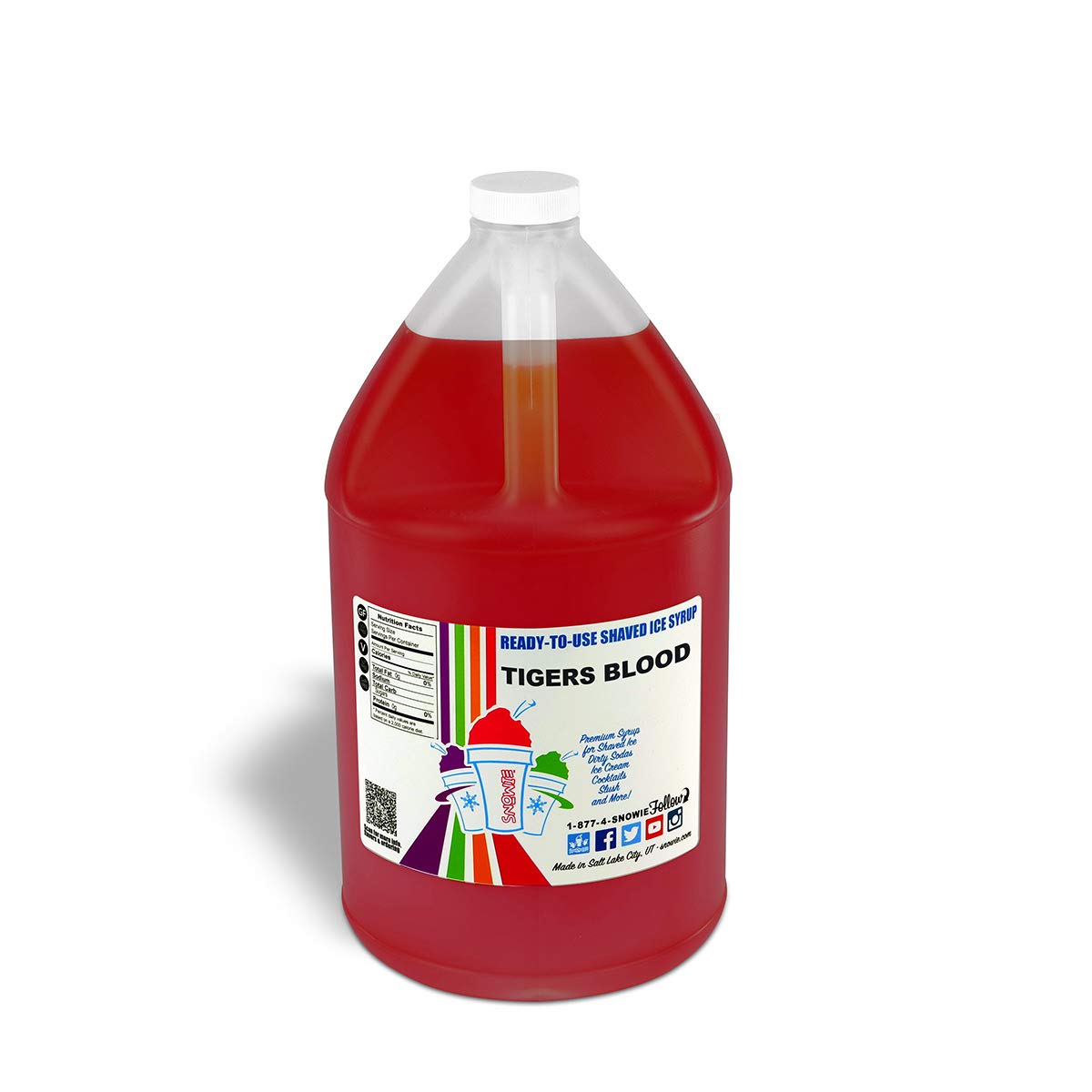 SNOWIE Ready to Use Shaved Ice Snow Cone Syrup - Gallon (Cotton Candy Pink)