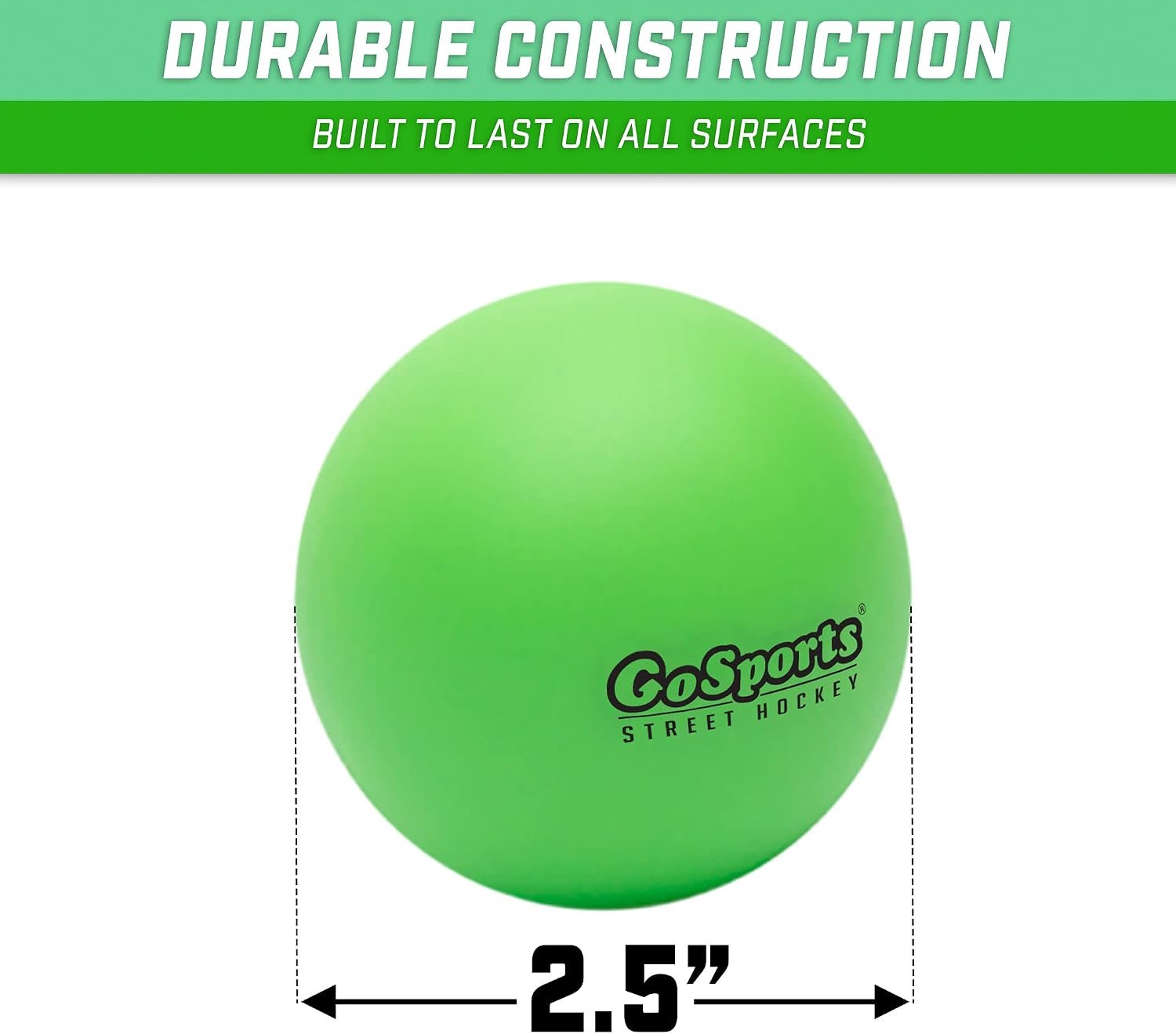 GoSports Street Hockey - Choose Between Goal Set with Sticks, Balls (6 Pack) or Sticks (2 Pack)