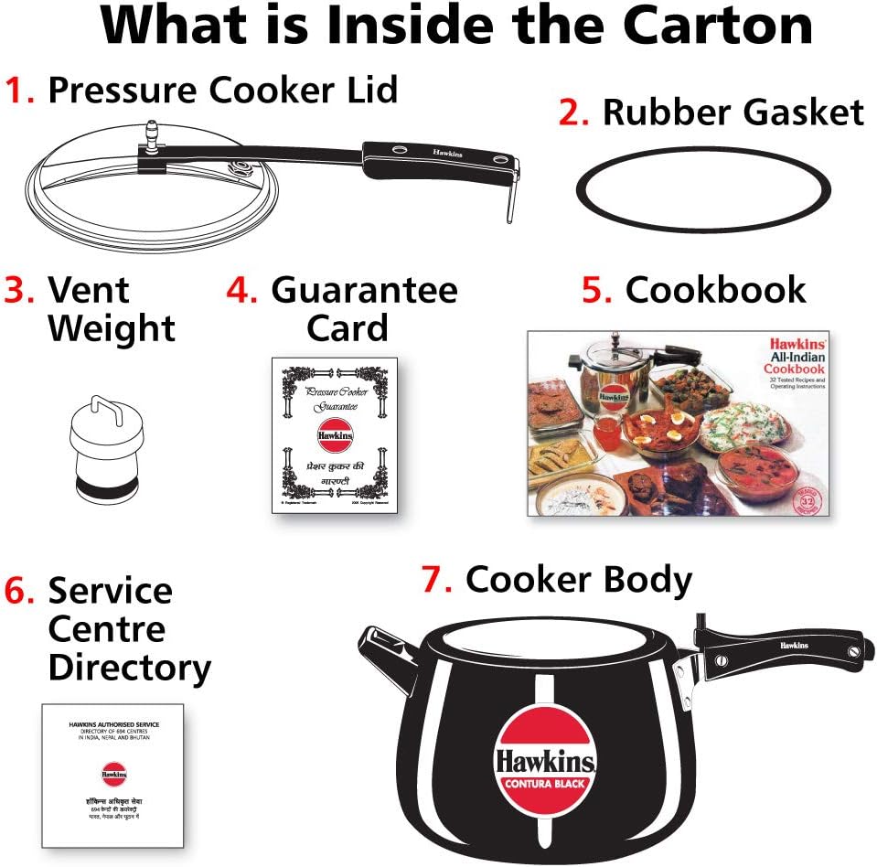 Hawkins Contura 3.5 Liters Hard Anodized Pressure Cooker