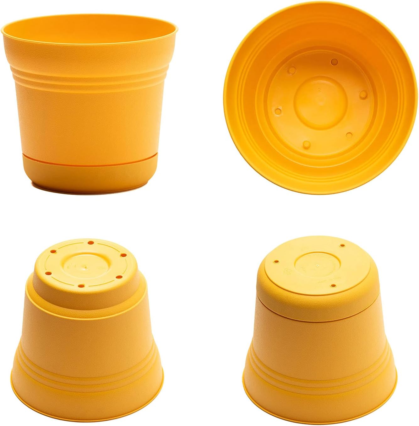 Bloem Saturn Planter with Saucer, 10", Calypso (SP1027)