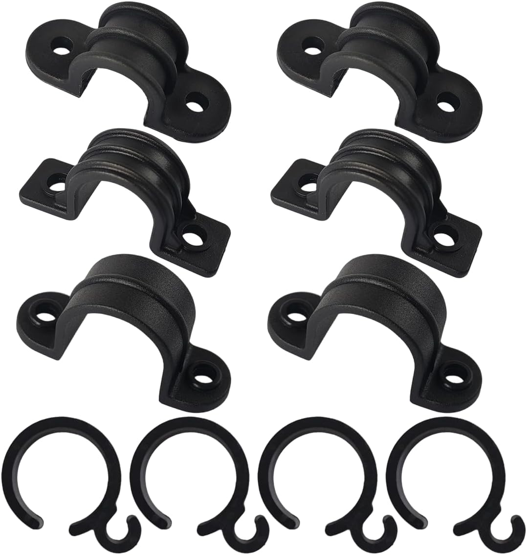 10PCS Rollator Seat Cushion Bracket Mount Parts, Rollator Walker Seat Clamp U Brackets, Brake Grip Holder for Rollators