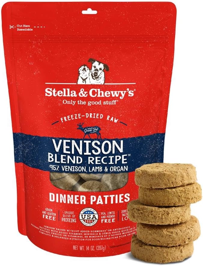 Stella & Chewy’s Freeze Dried Raw Dinner Patties – Grain Free Dog Food, Protein Rich Stella’s Super Beef Recipe – 5.5 oz