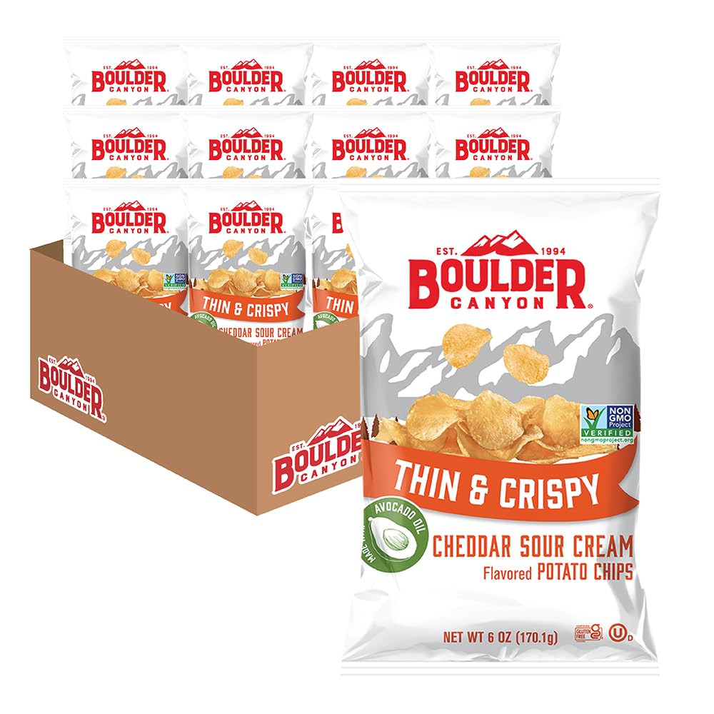 Boulder Canyon Avocado Oil Sea Salt Potato Chips 6 Count, 1.25 OZ