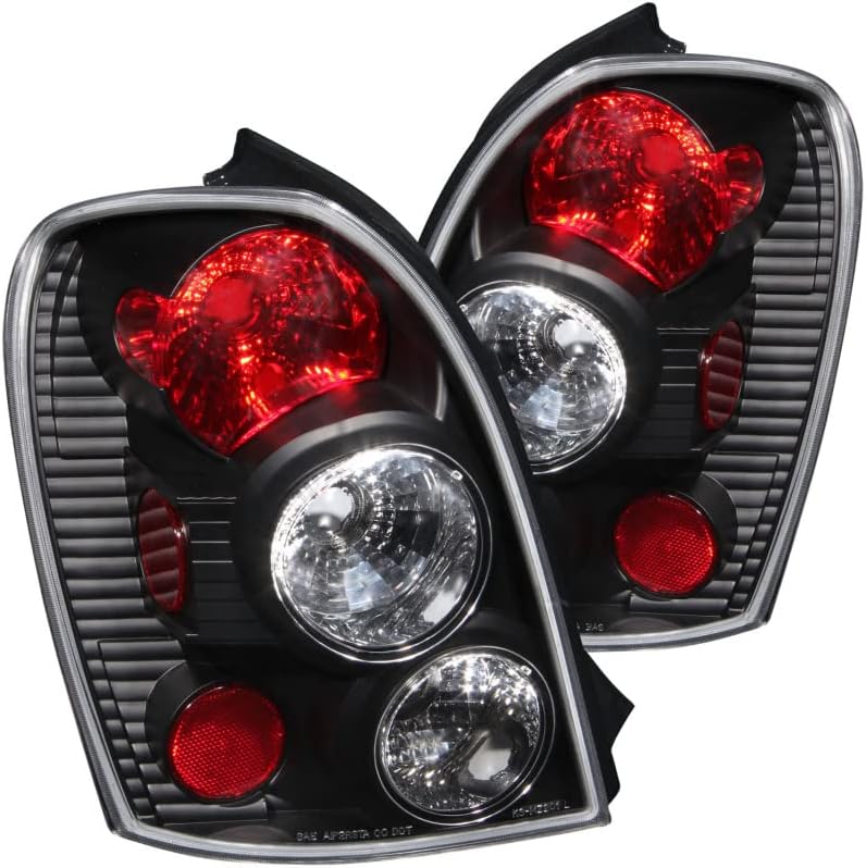 ANZO USA 221095 Black Euro Tail Light Set-Clear Lens