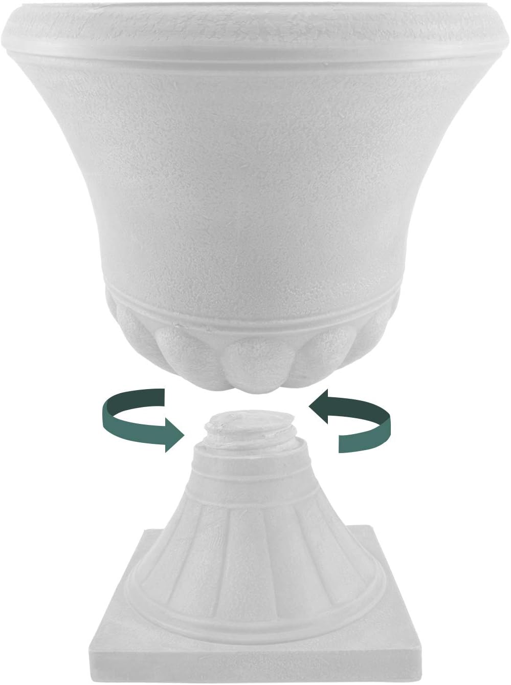 PSW HU40BK Bristol Urn Planter, 16 by 18-Inch, Black