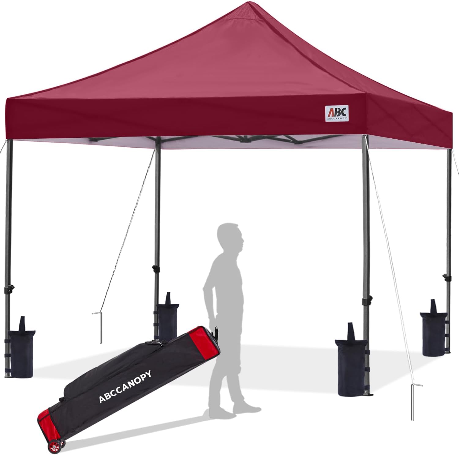 ABCCANOPY Patio Pop Up Canopy Tent 10x10 Commercial-Series (Black)
