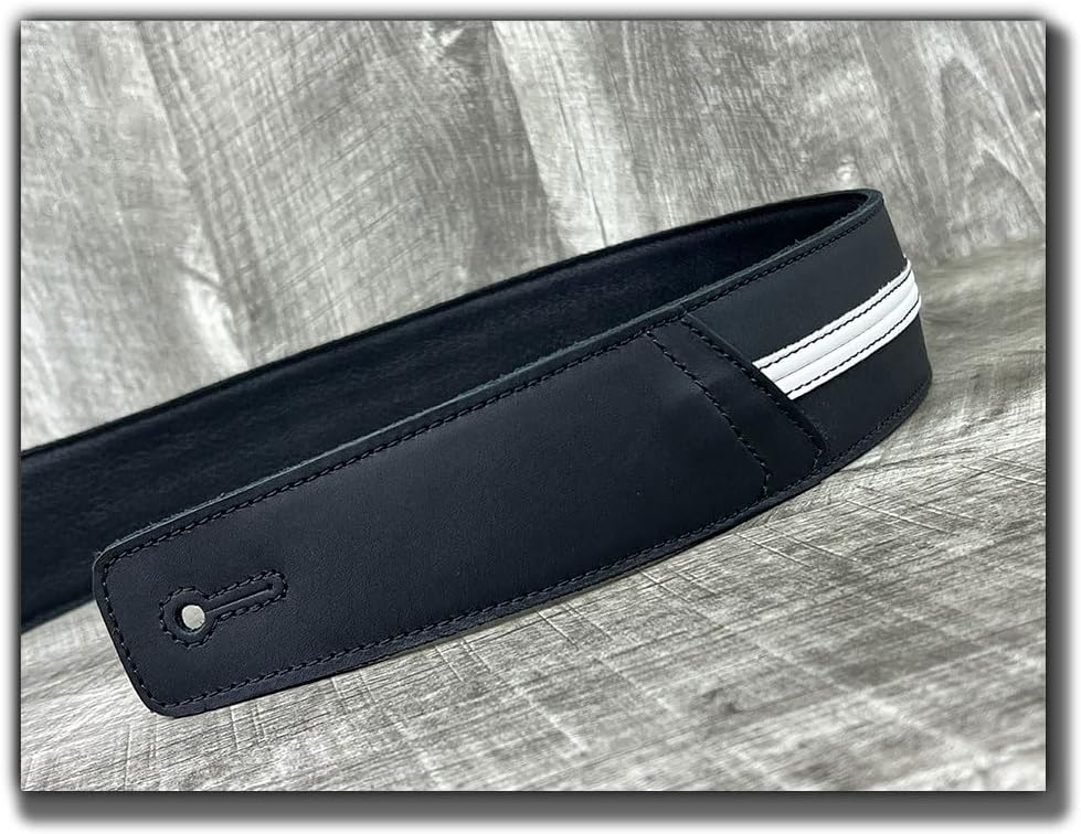 The Original Straight Up Full Grain Padded Leather Guitar Strap - For Electric, Acoustic and Bass Guitars