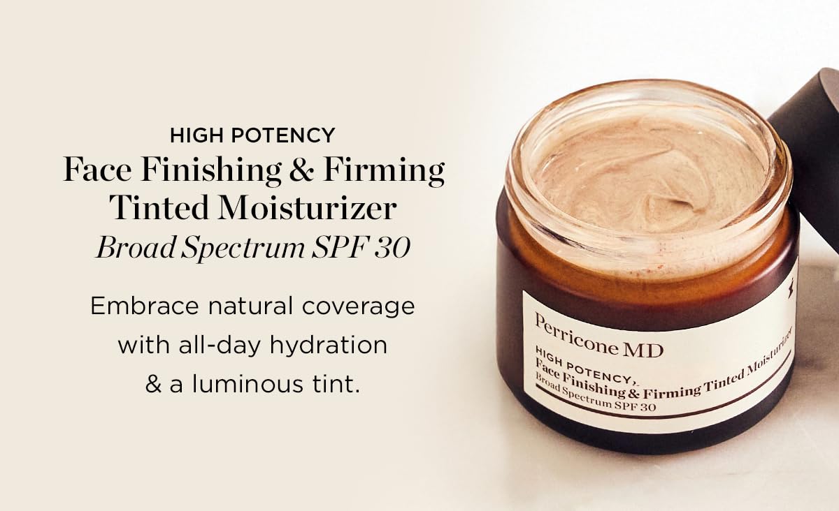 Perricone MD High Potency Classics Face Finishing & Firming Tinted Moisturizer for Face - Mineral Sunscreen with SPF 30 - Lightweight, Fast-Absorbing