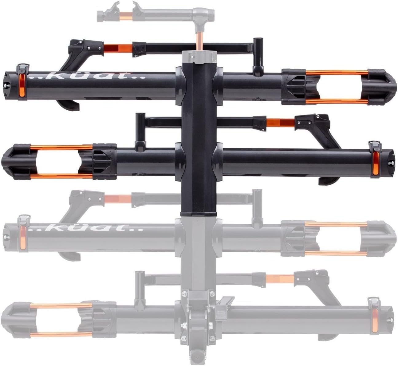 Kuat NV Add-On 2.0-2" - +2-Bike Rack, Black Metallic (NA22B) | Increases 2" NV 2.0 to a 4-Bike Hitch Rack, Rugged All-Metal Construction, E-Bike Compatible, Easy Installation