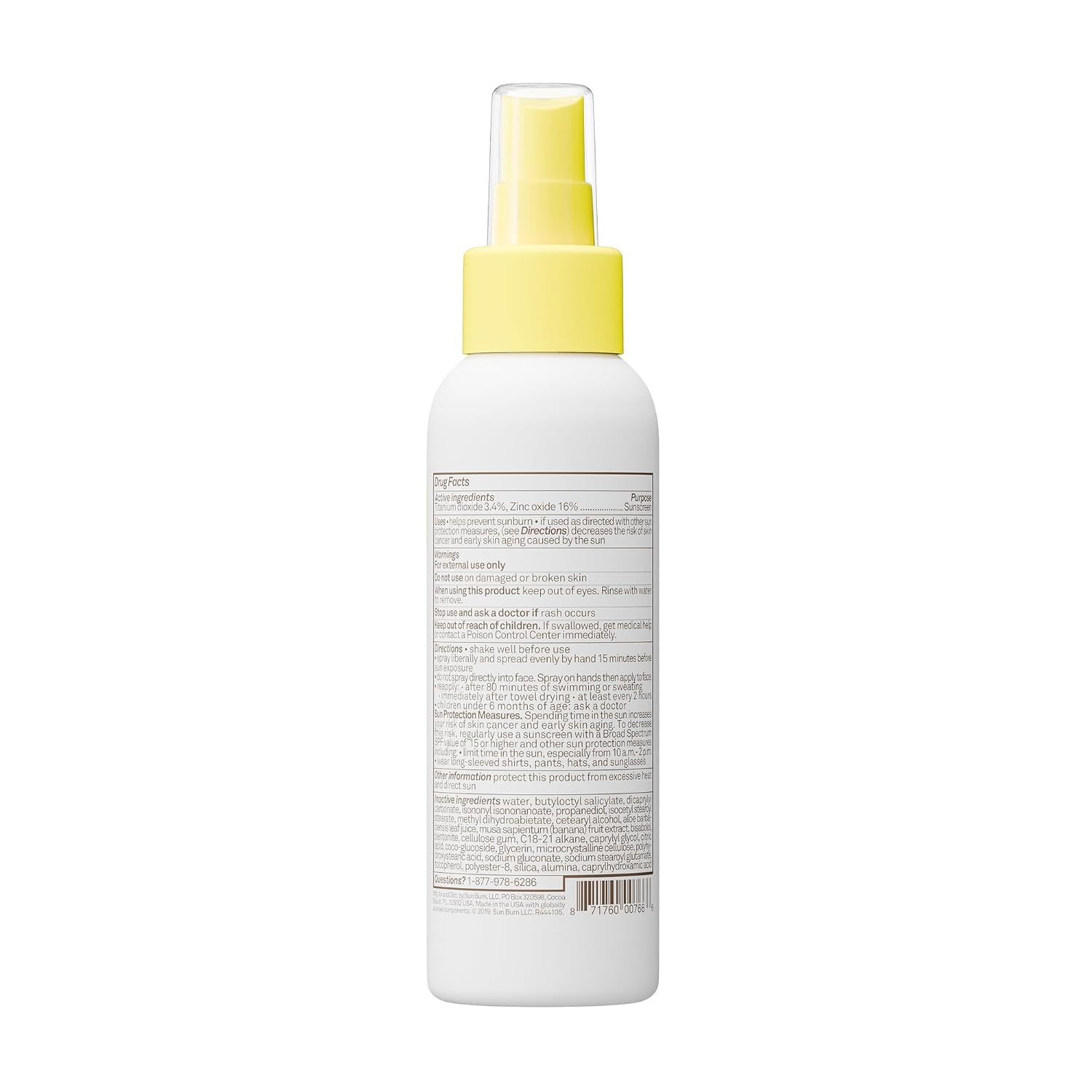 Baby Bum SPF 50 Sunscreen Spray - Mineral UVA/UVB Face and Body Protection for Sensitive Skin - Travel Size - 3 oz