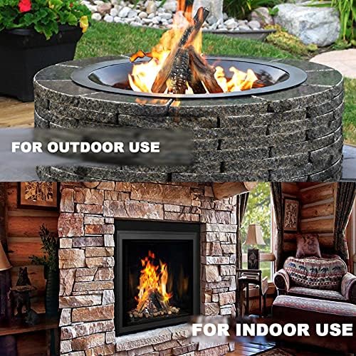 Skyflame Small Gas Fireplace Logs - 4 Pcs Ceramic Wood Logs