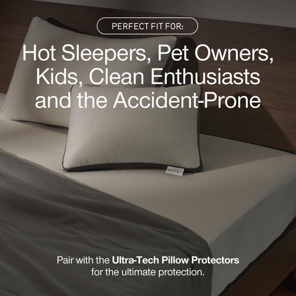 Coop Home Goods Ultra-Tech Waterproof Mattress Protector Cal King, Smooth Top Mattress Pad, Waterproof Cover, Up to 18 Inches Deep, Machine Washable, Noiseless Comfort, Cal King (72x84)
