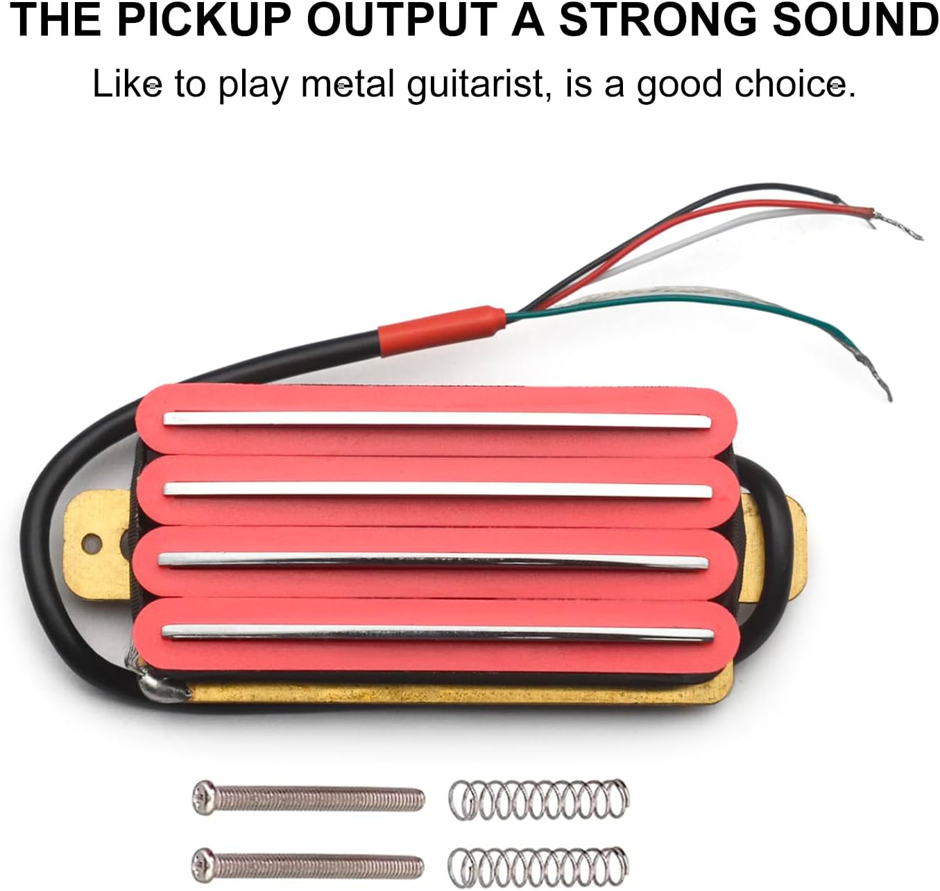 SAPHUE 2-Dual Blade Electric Guitar High Output Track Type Four Coil Humbucker Pickup Black
