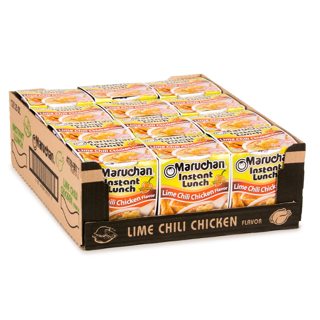Maruchan Instant Lunch Ramen Noodles, Cheddar Cheese Flavor – Japanese-Style Instant Noodle Soup, Easy Meal Ready in 3 Minutes – 2.25 Oz. (12 Pack)