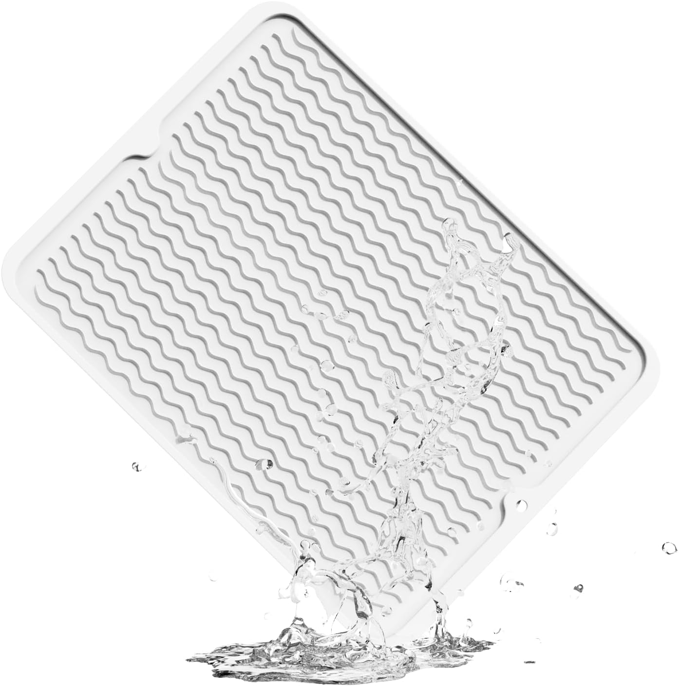 ZLR Silicone Dish Drying Mat for Kitchen Counter, Eco-Friendly Fast Dry Dish Mat, Easy Clean Multi Usage Drying Matt, Heat Resistant Trivet