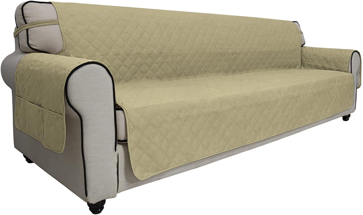 Easy-Going Waterproof Non-Slip Couch Cover, Small Recliner, Chocolate