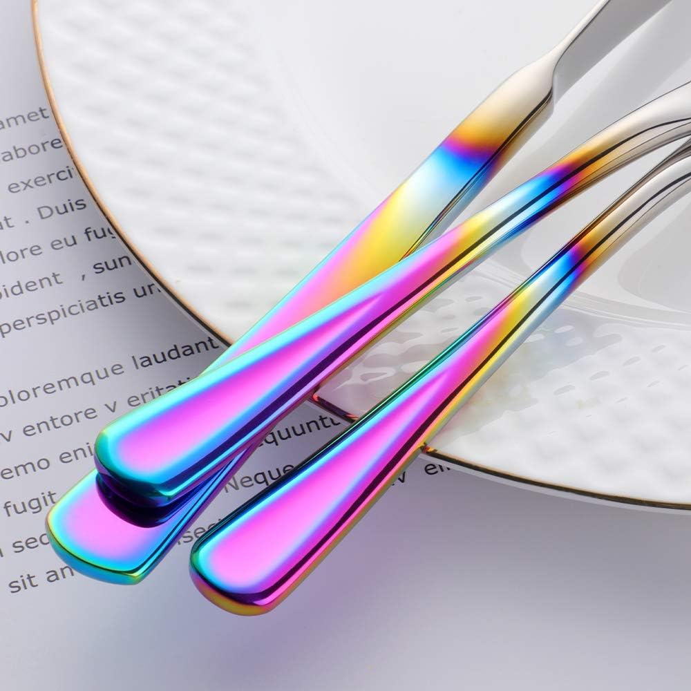 Silverware Set Stainless Steel 20 Piece Flatware Set Kitchen Cutlery Heavyweigh Utensil Service for 4 Include Knife Fork Spoon, Mirror Finish