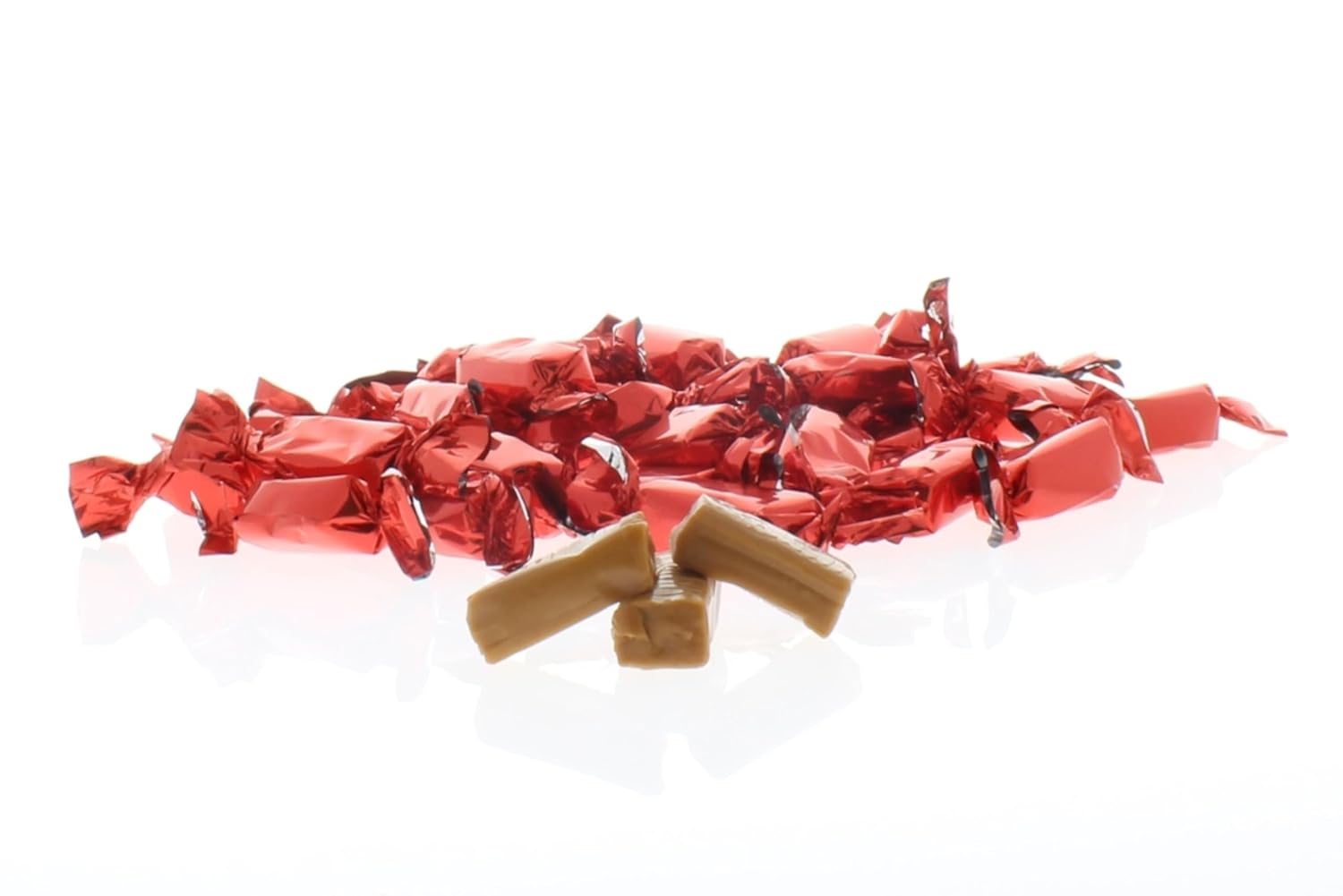 Candy Envy - Individually Wrapped Caramels - Red Wrapper - 2 Pound Bulk Red Candy