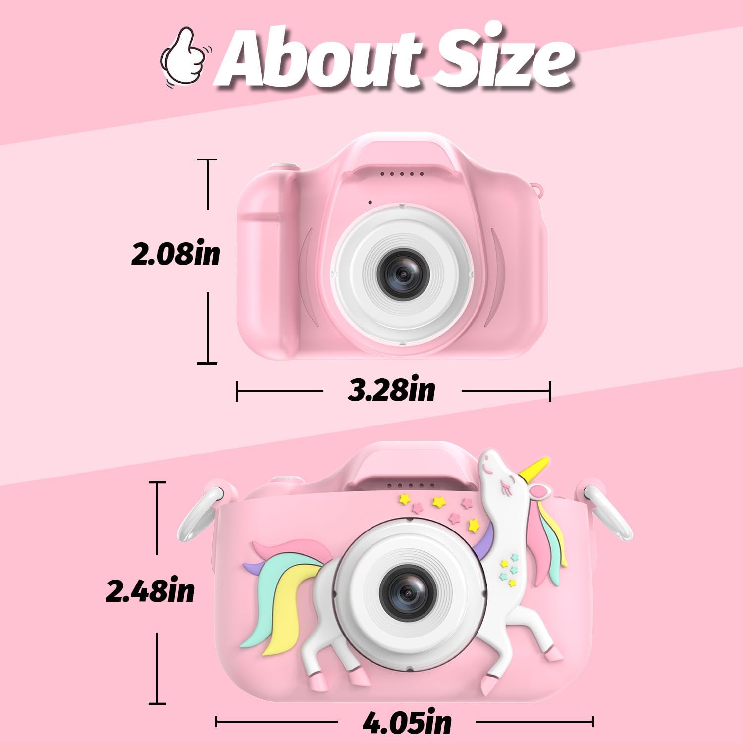 Goopow Kids Camera Toys for 3-8 Year Old Girls Boys,Children Digital Video Camcorder Camera with Cartoon Soft Cover, Best Chritmas Birthday Festival Gift for Kids