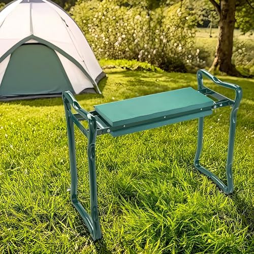 Collections Etc Garden Kneeler and Seat, Green