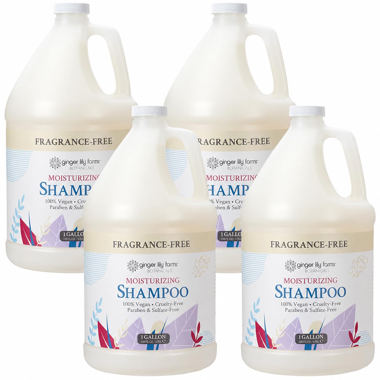 Ginger Lily Farms Botanicals Moisturizing Shampoo for All Hair Types, Coco Mango, 100% Vegan & Cruelty-Free, Coconut Mango Scent, 1 Gallon (128 fl oz) Refill | for Hands, Body & Hair, Moisturizing Wash, Salon Wash, Spa Cleanser, Salon & Spa Essentials, M…
