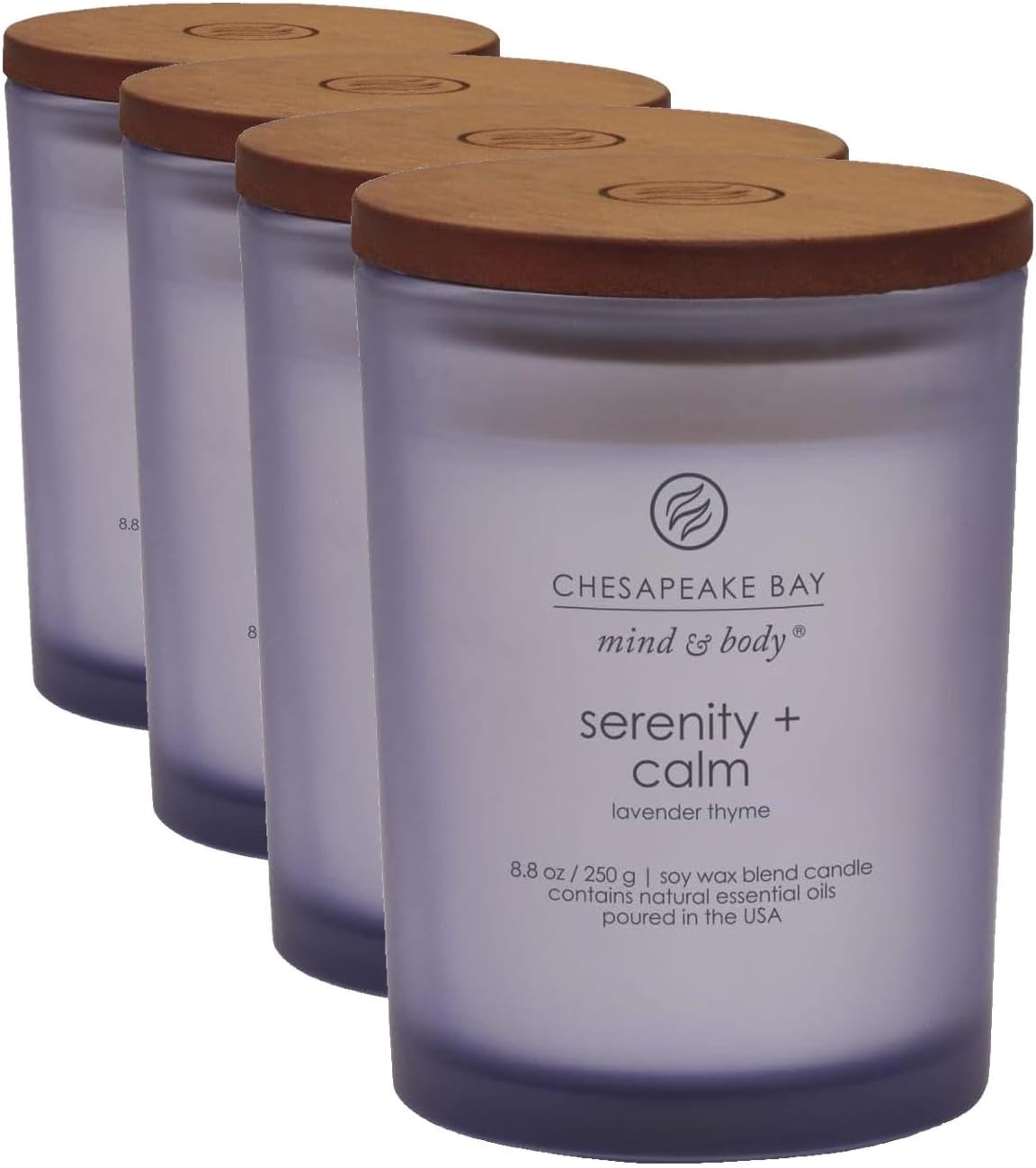 Chesapeake Bay Balance + Harmony Scented Candle Water Lily Pear Fragrance 50 Hours Burn Time Warm & Decorative Soy Wax Blend