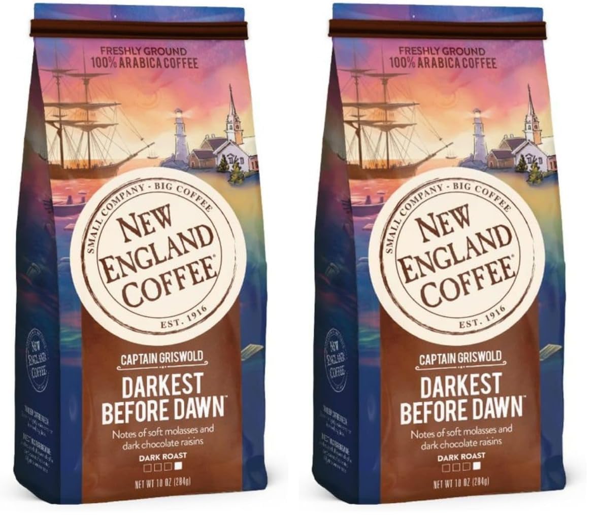 New England Coffee French Roast Dark Roast Ground Coffee, 10oz Bag (Pack of 1)