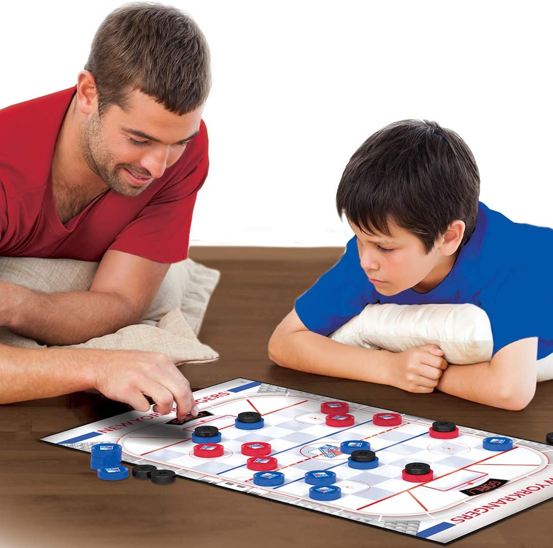 MasterPieces Officially licensed NHL League-NHL Checkers Board Game for Families and Kids ages 6 and Up