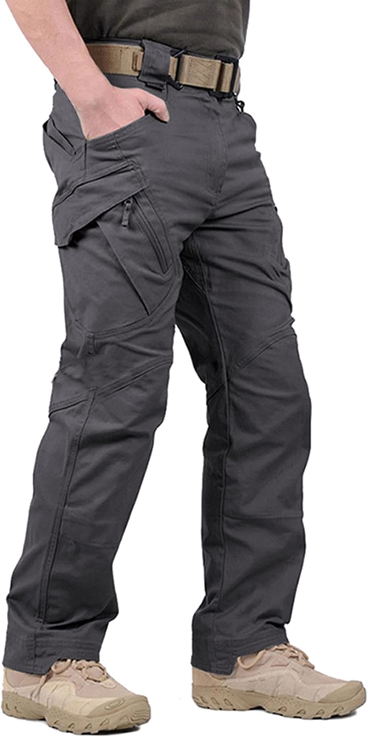 LABEYZON Men's Casual Cargo Work Pants Outdoor Lightweight Military Tactcial Pants for Men with 9 Pockets