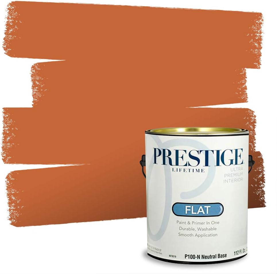 PRESTIGE Paints Exterior Paint and Primer In One, 1-Gallon, Semi-Gloss, Comparable Match of Sherwin Williams* Captivating Cream*