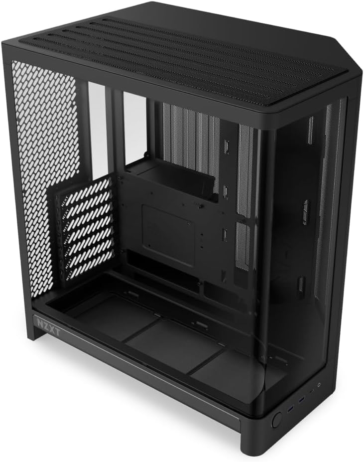 NZXT H6 - Compact Dual-Chamber ATX PC Case - White | Dual-chamber ATX case supporting up to 10 120mm fans and 360mm radiators, with back-connect motherboard compatibility.