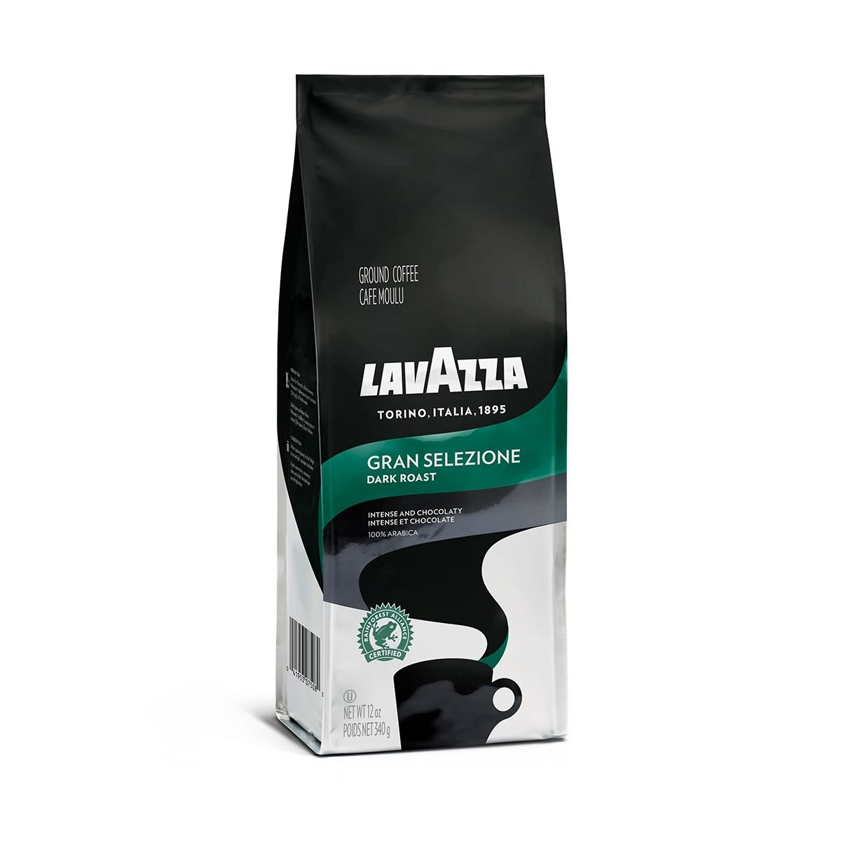 Lavazza Italian Roast Ground Coffee 12oz Bag, Extra Dark Roast (Pack of 1) - Package May Vary