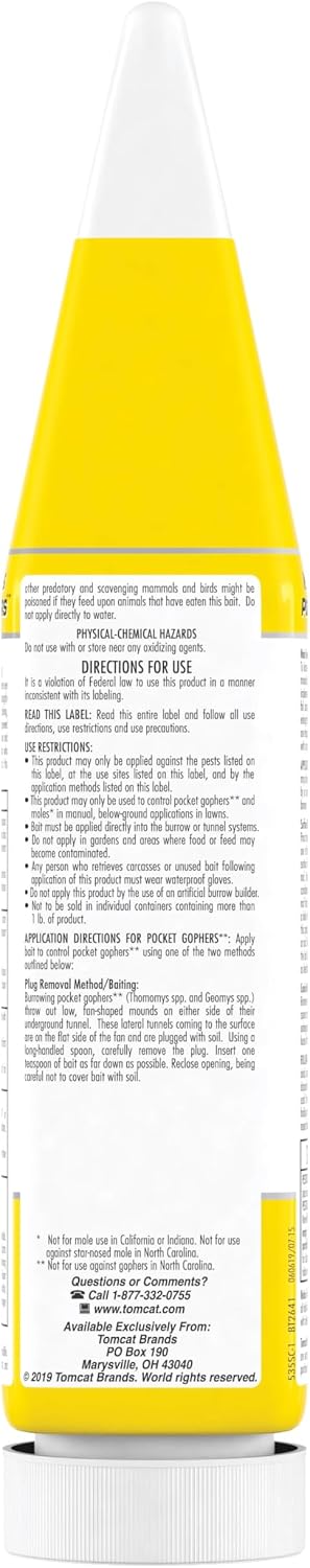 Tomcat Mole & Gopher Repellent Granules, 4 lbs. | Mole Repellent Granules Formulated with Castor Oil, For Lawns