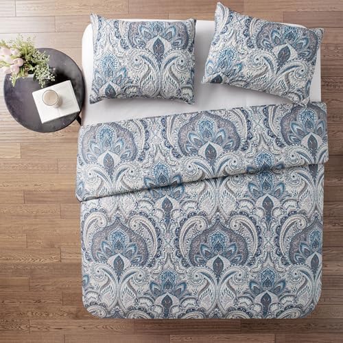 VCNY Home Lawrence 3-Piece Bedding Set, Queen/Full, Blue
