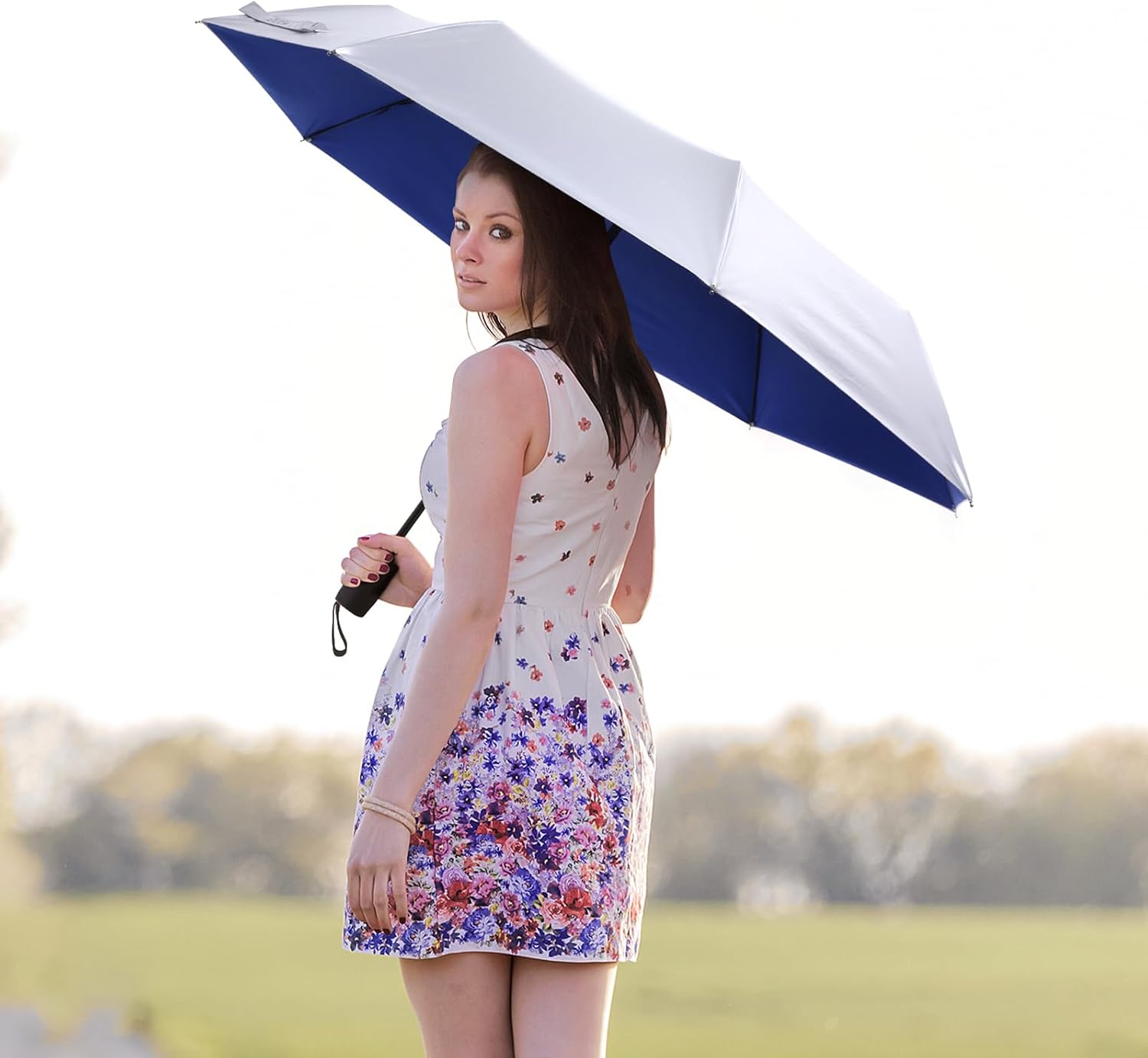 G4Free UPF 50+ UV Protection Travel Umbrella 42/46 Inch Auto Open Close